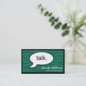 Gedanken Cloud reden Psychotherapeut Business Card Visitenkarte (Stehend Vorderseite)