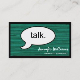 Gedanken Cloud reden Psychotherapeut Business Card Visitenkarte