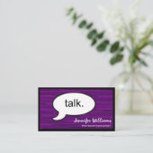 Gedanken Cloud reden Psychotherapeut Business Card Visitenkarte (Stehend Vorderseite)