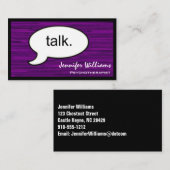 Gedanken Cloud reden Psychotherapeut Business Card Visitenkarte (Vorne/Hinten)