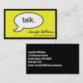 Gedanken Cloud reden Psychotherapeut Business Card Visitenkarte (Vorne/Hinten)