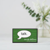 Gedanken Cloud reden Psychotherapeut Business Card Visitenkarte (Stehend Vorderseite)