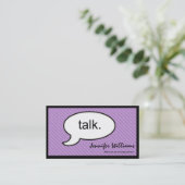 Gedanken Cloud reden Psychotherapeut Business Card Visitenkarte (Stehend Vorderseite)
