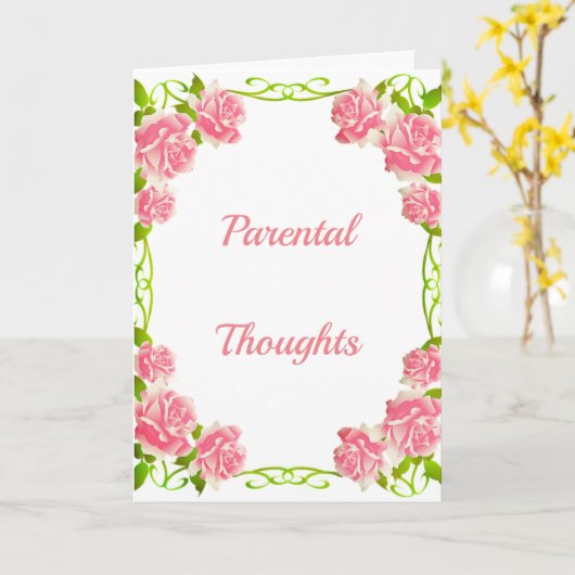 Gedanken der Eltern Karte (Gelbe Blume)