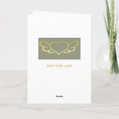 Gedanken & Gebete Gold Script Sympathy Card Karte (Rückseite)