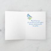 Gedanken Gebete Zeit des Verlustes, Mountain Blueb Karte (Innenseite)