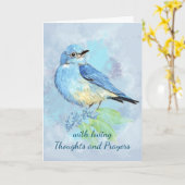 Gedanken Gebete Zeit des Verlustes, Mountain Blueb Karte (Gelbe Blume)