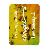 "Gedanken" Gelber Power Chakra Words Magnet (Vertikal)