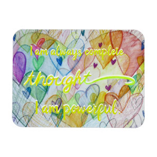 "Gedanken" Gelber Power Chakra Words Magnet