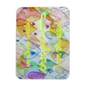 "Gedanken" Gelber Power Chakra Words Magnet (Vertikal)