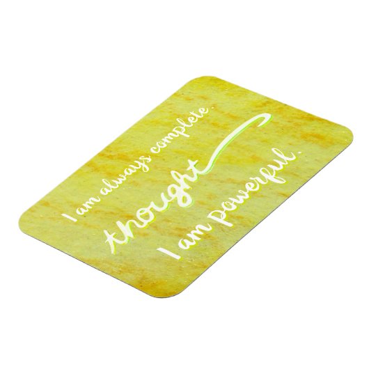 "Gedanken" Gelber Power Chakra Worte Magnete (Linke Seite)