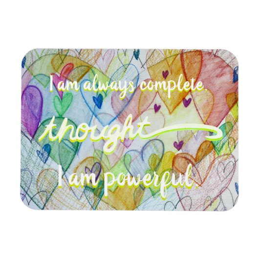 "Gedanken" Gelber Power Chakra Worte Magnete (Horizontal)