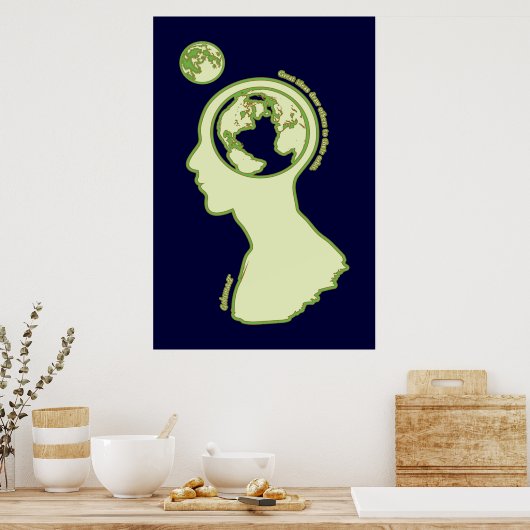 Gedanken im Orbit Poster (Küche)