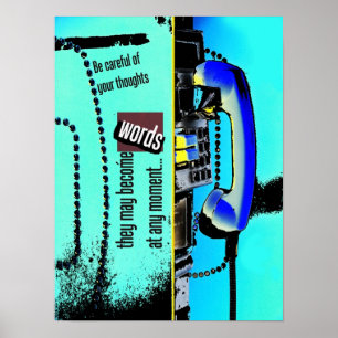 Gedanken in Wortplakat Poster