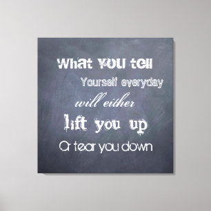 Gedanken können Leben verändern - Tafelziffer Wand Leinwanddruck