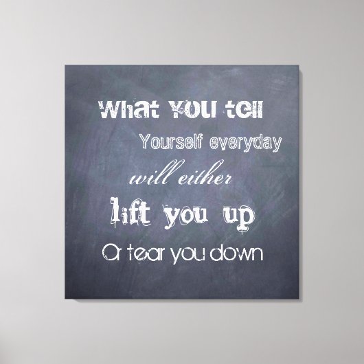 Gedanken können Leben verändern - Tafelziffer Wand Leinwanddruck (Vorderseite)