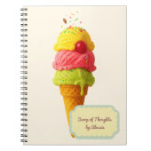 Gedanken - Personalisierte Eiscreme Notizblock (Vorderseite)