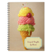 Gedanken - Personalisierte Eiscreme Notizblock (Vorderseite)