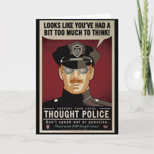 Gedanken-Polizei kardiert Karte (Vorderseite)