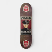 Gedanken-Polizei-Skateboard Skateboard (Vorderseite)