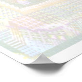 Gedanken provozieren Gedicht auf psychedelischem H Poster (Ecke)