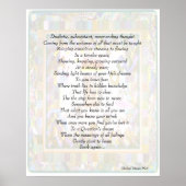 Gedanken provozieren Gedicht auf psychedelischem H Poster (Vorne)