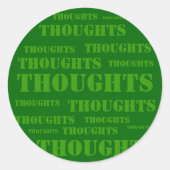 Gedanken Runder Aufkleber (Vorderseite)