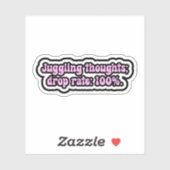 Gedanken scheuen; Absinken: 100%. ADHD-Gehirn Aufkleber (Blatt)