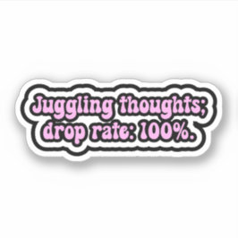 Gedanken scheuen; Absinken: 100%. ADHD-Gehirn Aufkleber