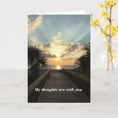 Gedanken sind mit Ihnen Karte (Gelbe Blume)