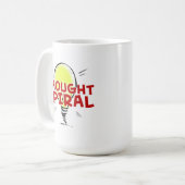 Gedanken-Spirale "ich bin mit der Tasse" 15 Unze. Kaffeetasse (Vorderseite Links)