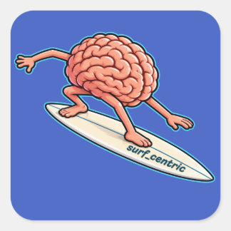 Gedanken Surfen Quadratischer Aufkleber