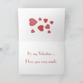 Gedanken über Ihren Valentinstag Feiertagskarte (Innenseite)