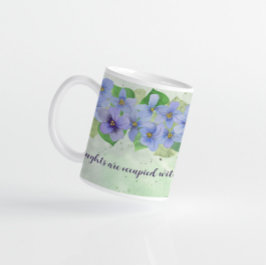 Gedanken über Liebe Violett-Blume Kaffeetasse