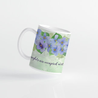 Gedanken über Liebe Violett-Blume Kaffeetasse
