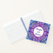 Gedanken und Träume Boho Blue Purple Blumen Notizblock (Innenseite)