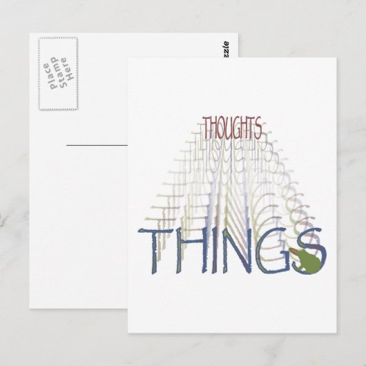 Gedanken werden zu Dingen Postkarte (Vorne/Hinten)