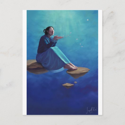 Gedanken wie Rose Petals Postkarte (Vorderseite)