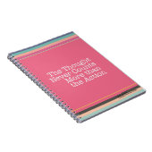 Gedanken zählen nie mehr als Aktions-Notizbuch Notizblock (Rechte Seite)