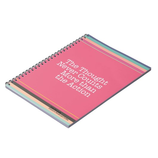 Gedanken zählen nie mehr als Aktions-Notizbuch Notizblock (Linke Seite)