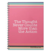 Gedanken zählen nie mehr als Aktions-Notizbuch Notizblock (Vorderseite)