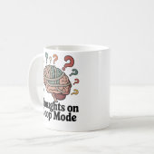 Gedanken zum Loop-Modus | Humor über mentale Spira Kaffeetasse (Vorderseite Links)
