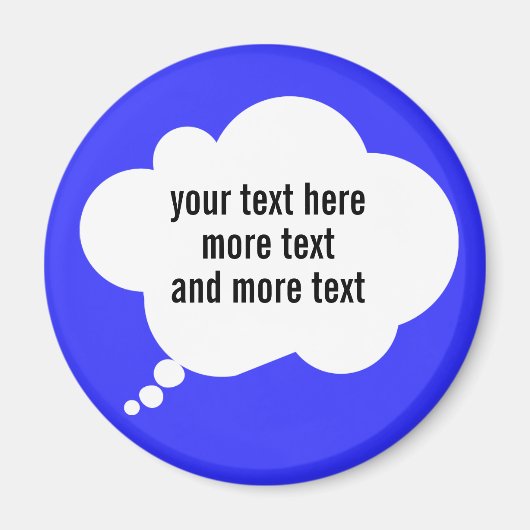 Gedankenballon-Zollworte Magnet (Vorne)