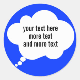 Gedankenballon-Zollworte Runder Aufkleber