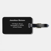 Gedankenbend optische Illusion fett schwarz und we Gepäckanhänger (Rückseite horizontal)