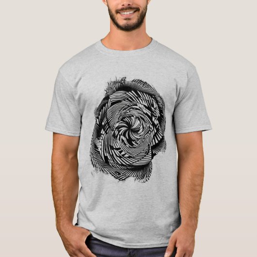 Gedankenbiegeende optische Illusion Hypnotic Geome T-Shirt (Vorderseite)
