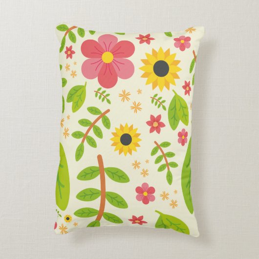 Gedankenblasen blumengeschmückt Akzentkissen Dekokissen (Rückseite(Vertikal))