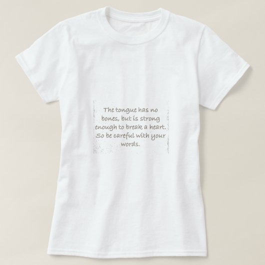 GEDANKENFREIE SPRACHE STARK GENUG BREAK HEARS T-Shirt (Design vorne)