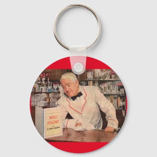 Gedankenlesen im Bar Schlüsselanhänger (Vorderseite)
