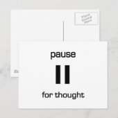 Gedankenpause (schwarzer Text) Postkarte (Vorne/Hinten)